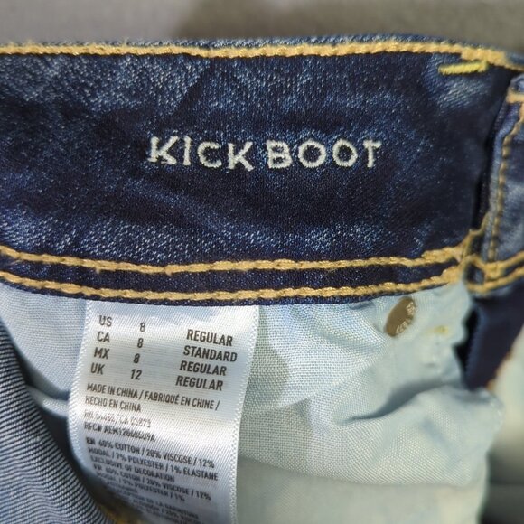 American Eagle Jeans Women's 8 Blue Kick Boot Denim - Picture 10 of 13